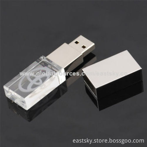 Crystal USB drive, attractive and elegant crystal design, with 64MB to 32GB capacity